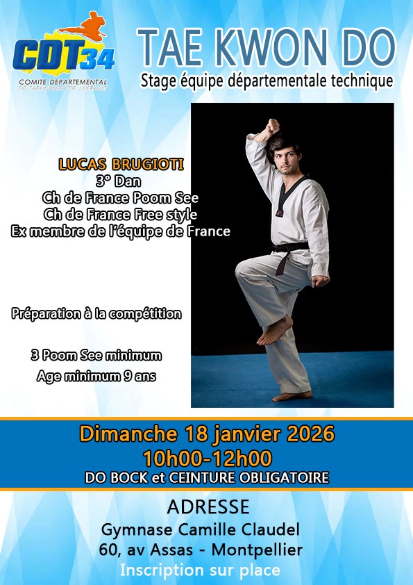 Stage équipe départementale technique